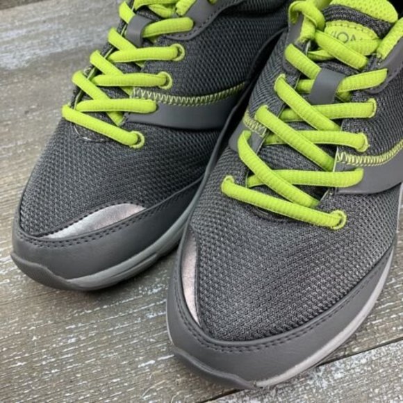 Vionic Kona Womens Size 6.5 Walking Shoes Gray Green Low Top Lace Up Sneakers - Picture 7 of 10